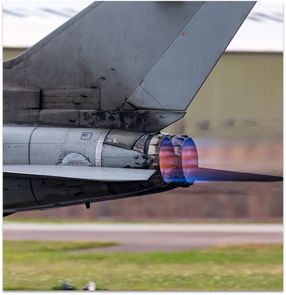 Picture of high temperature materials used in afterburners